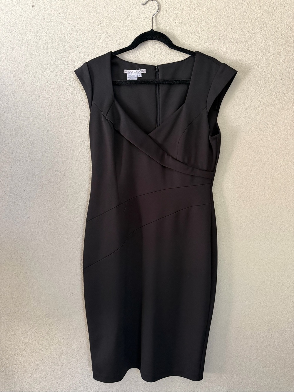 Maggy London Black Midi Sheath Dress